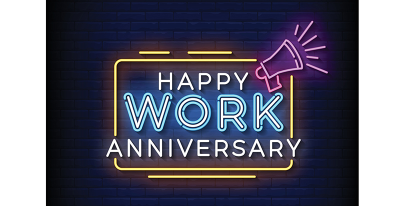 Neon,sign,happy,work,anniversary,with,brick,wall,background,vector